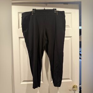 Anne Klein Black Straight Leg Pants. size 3x